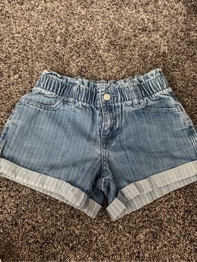 Cat & Jack Light Blue Denim Paperbag Waist Shorts
